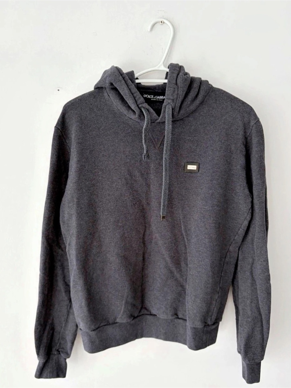 Dolce & Gabbana Logo Gray Pullover Hoodie Size XS